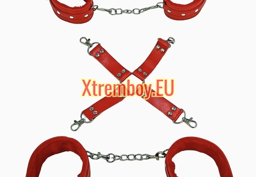 Ensemble de bondage avec trois chaînes croisées pour les mains et les pieds dans un ensemble trois-en-un avec doublure en velours (9 visits) 🚚 Livraison la plus rapide : 5 jours ouvrés. Ensemble de bondage de trois pièces en rouge,... Ensemble de bondage avec trois chaînes croisées pour les mains et les pieds dans un ensemble trois-en-un avec doublure en velours