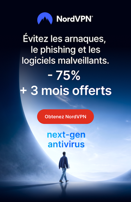 Promotion NordVPN - 75% + 3 mois offerts